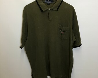 Vintage Ralph Lauren - POLO SPORT - Olive Green Polo Shirt - XL