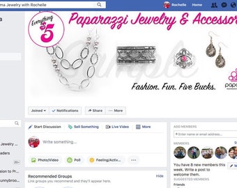 Paparazzi Facebook Group Page Banner INSTANT DOWNLOAD