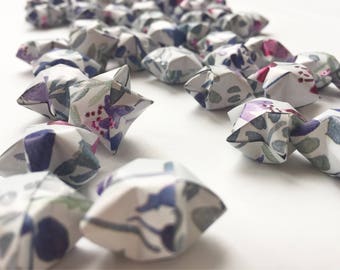50 Origami Stars - Floral Pattern