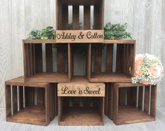 Rustic Wedding Cupcake Stand, Crate Cupcake Stand, Wood Cupcake Stand