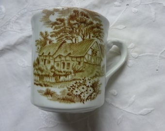 J&G Meakin Green Transferware Mug