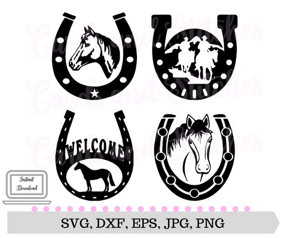 Download Horses SVG Horseshoes SVG Western SVG Digital Cutting