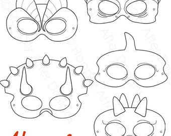dinosaur mask etsy