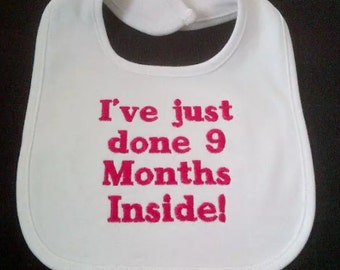 Just Done 9 months inside baby bib