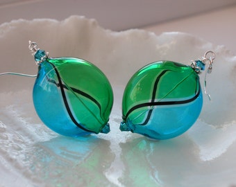 Venetian Murano Blown Glass Earrings