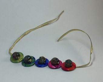 Colorful beaded washer bracelet