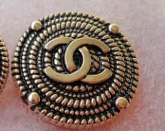CC button retro jewelry accessories