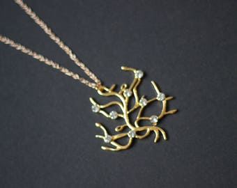 Belle Tree Necklace Gold Beauty in the Beast Branch Necklace