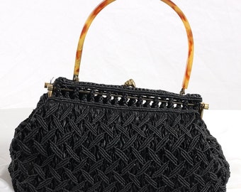 1950s Vintage black handbag