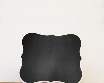 Decorative Chalkboard, Scalloped Edge Chalkboard, Menu Board, Blackboard, Chalk Board Candy Table, Wedding Decor, Event Decor