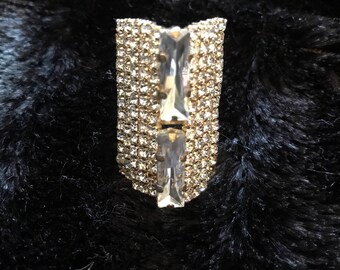 Free Shipping Vintage Rhinestone Stacked Ring