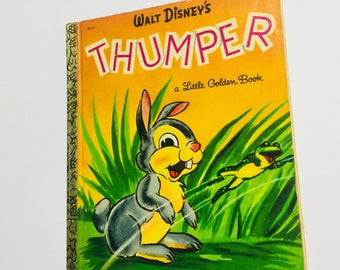 Disney Vintage Thumper Repurposed Little Golden Book Planner/Sketchbook/Journal/Autograph Book/Notebook Bambi