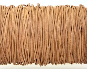 Natural Color Greek Leather Cord 1.5 mm Diameter (Length: 5 Yards)