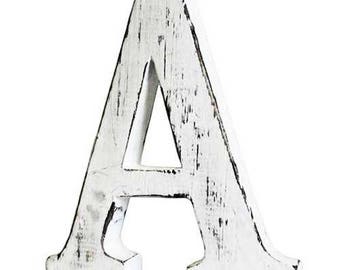 Hand made wooden letters.... shabby chic, each is different, alphabet... 6" - 16cm high approx