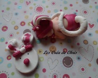 baby girl fimo dressed mouse.