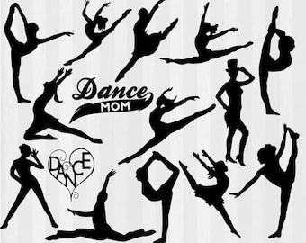 Dancers SVG File Cutting Template-Clip Art for Commercial and Personal Use-SVG file for Cricut,SCAL,Cameo,decal,vinyl, vector, dance mom,dxf