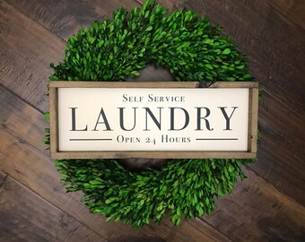 Self Service Laundry | Laundry Room Sign | Laundry Sign | Laundry Room Decor | Farmhouse Sign | Farmhouse Style | Farmhouse Decor | Laundry