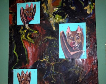 Eating Bats Painting MOVING SALE!