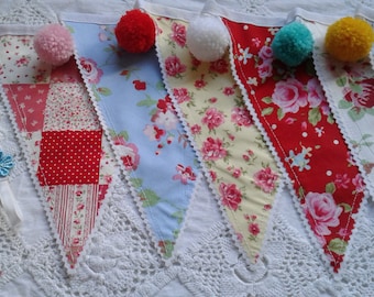 Vintage floral bunting
