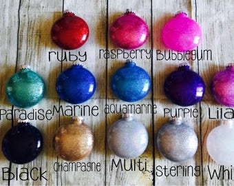 Custom Glitter Ornament // Christmas Ornament // Customized Ornaments // Christmas Ornaments // Personalized Christmas Ornament