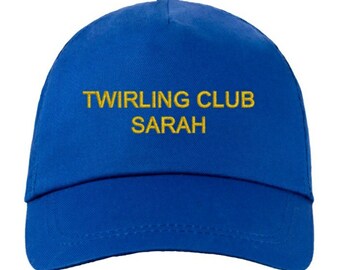 10 custom embroidered text caps