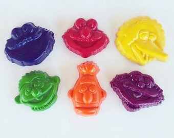 Sesame Street Crayons, Elmo Crayons, Big Bird, Cookie Monster, Low Shipping, Sesame Street Birthday, Party Favors, Custom Crayons