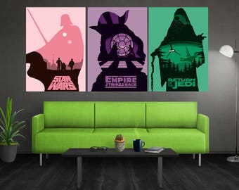 Minimalist Star Wars Poster Set Star Wars Trilogy Poster Set Star Wars Minimalist Poster Star Wars Art Star Wars Wall Art Star Wars Print
