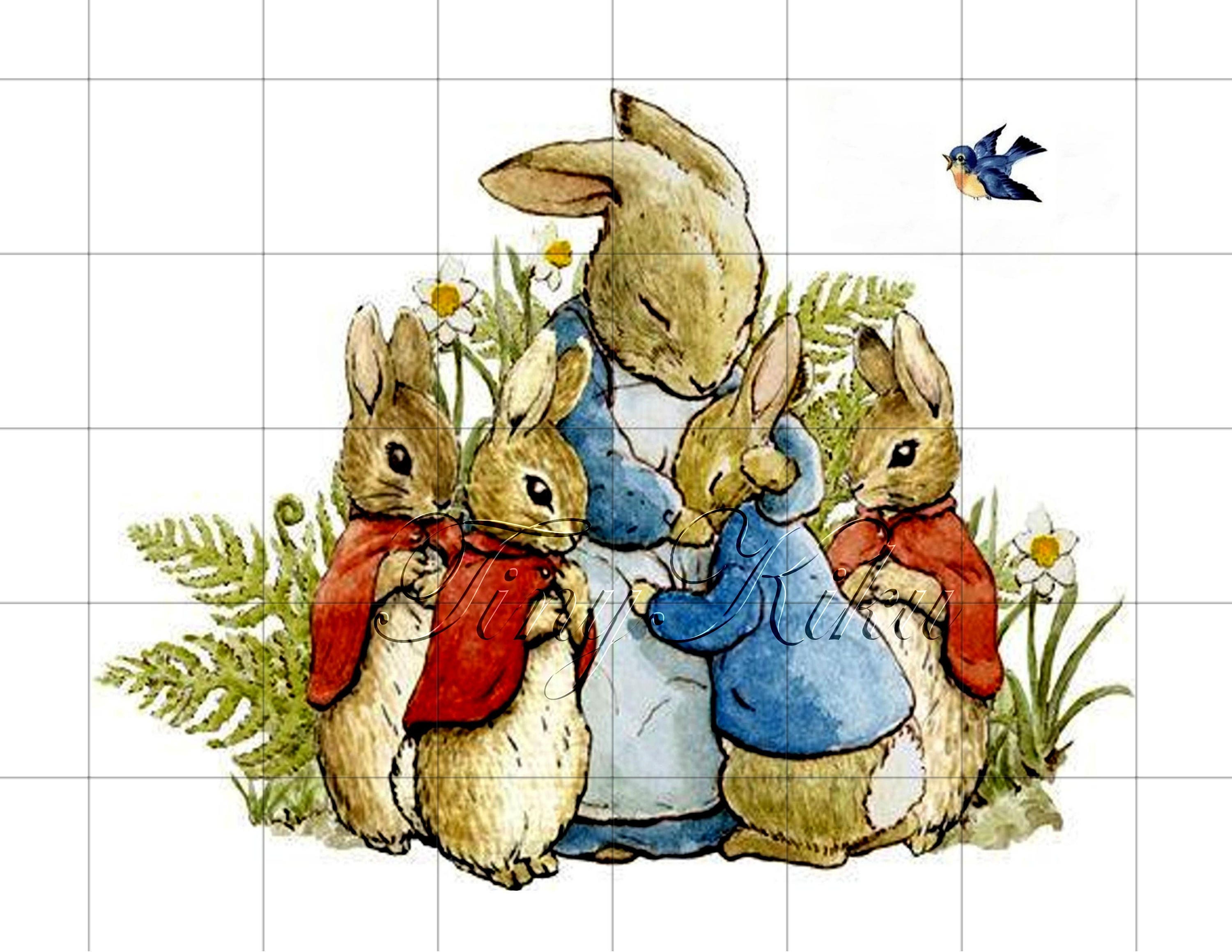 Mrs. Rabbit PETER MOPSY FLOPSY Cotton Tail w Bluebird