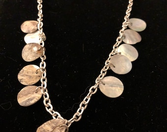 Summer shell and sterling silver chain