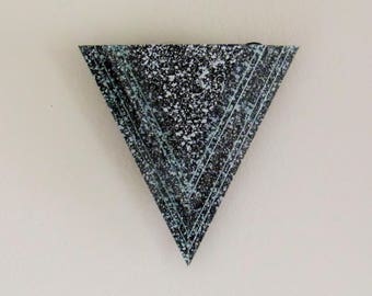 Black and White Speckled Wall Sconce, Glass and Metal, Taiwan