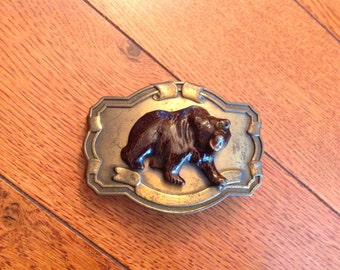 Vintage Raintree Brown Bear Belt Buckle