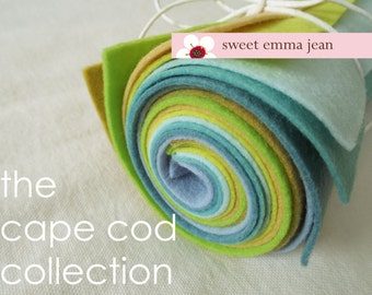 9x12 Wool Felt Sheets - The Cape Cod Collection - 8 Sheets of Felt