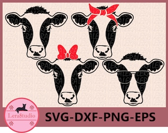 60 % OFF, Cow Head SVG, Farm svg, Cow with Bandana svg, Farm Milk Svg, Cow face SVG, dxf, ai, eps, png, Silhouette svg, Vector svg, Clip Art