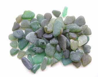 Scottish beach finds, craft sea glass, bulk listing beach glass, sea glass from Scotland, lot of sea glass from Scotland, green - LOT 4