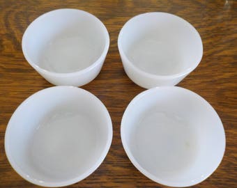 Vintage Anchor Hocking Fire King Prep or Custard Bowls - set of 4
