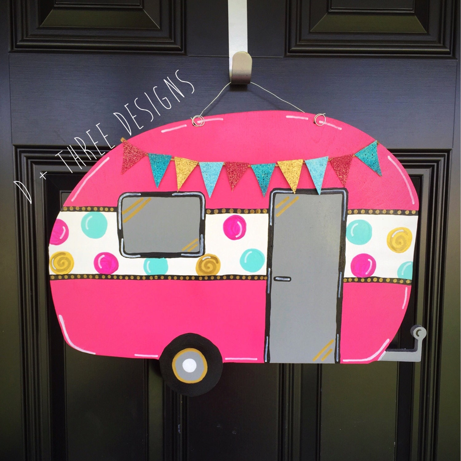 Camping Door Hanger Decor You Pick The Colors RV Decor