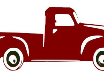 Home for the holidays red truck SVG File Quote Cut File