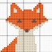 Fox Cross Stitch Pattern Modern Cute Animal Counted Easy Fox cross stitch pattern modern cross stitch baby woodland animals