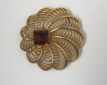 A Vintage 1980's Geometric Brooch
