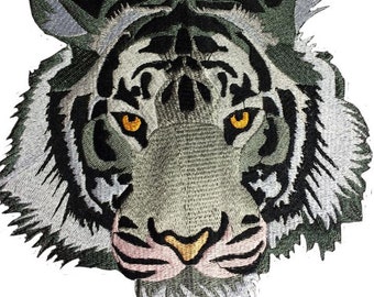 Tiger head embroidery file 13 x 18 + 20 x 20