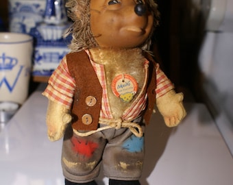 STEIFF MECKI DOLL, Vintage Steiff Toy Hedgehog