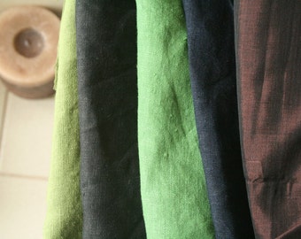 LINEN and SILK FABRIC / remnants / 10 pieces / linen fabric / silk fabric / australia / running threads