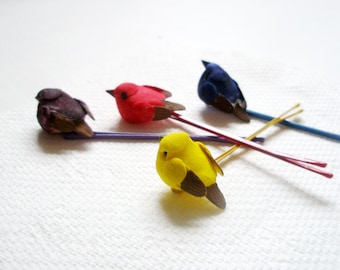 Bird Bobby pin - Woodland Wedding Hair Accessories- SET of 3 - Hippie Style-free gift-christmas in july
