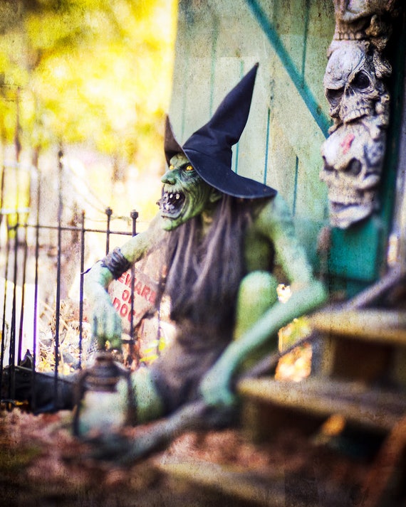 Halloween Art Decor Wicked Witch Creepy Halloween Witch