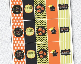 Fangtastic Halloween PRINTABLE Party Favor INSTANT DOWNLOAD