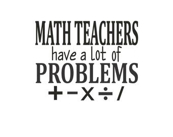Download Math teacher svg | Etsy