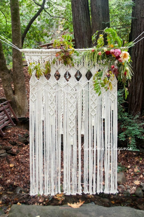  Wedding Backdrop Macrame Wedding Backdrop Bohemian Wedding 