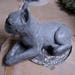 cement boston terrier statue