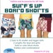 Board Shorts PDF Pattern for 18" American Girl Dolls doll dress by Appletotes & Co. Boy or Girl dolls Swim shorts