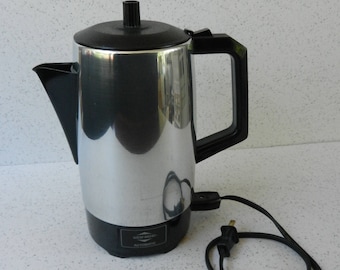 Working West Bend Automatic Electric Percolator, Coffee Maker, Coffee Pot, 9 Cup